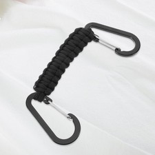 Reusable Durable Paracord Carabiner Clip Keychain for Hiking Backpack