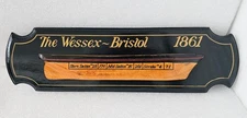 HMS Wessex-Bristol 1861 Nautical Wall Décor Royal Navy Half-Hull Model 20" Long