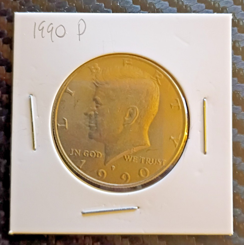 1990-P Kennedy Half Dollar 50¢ US Coin Philadelphia Mint Circulated Clad 2x2 Hol