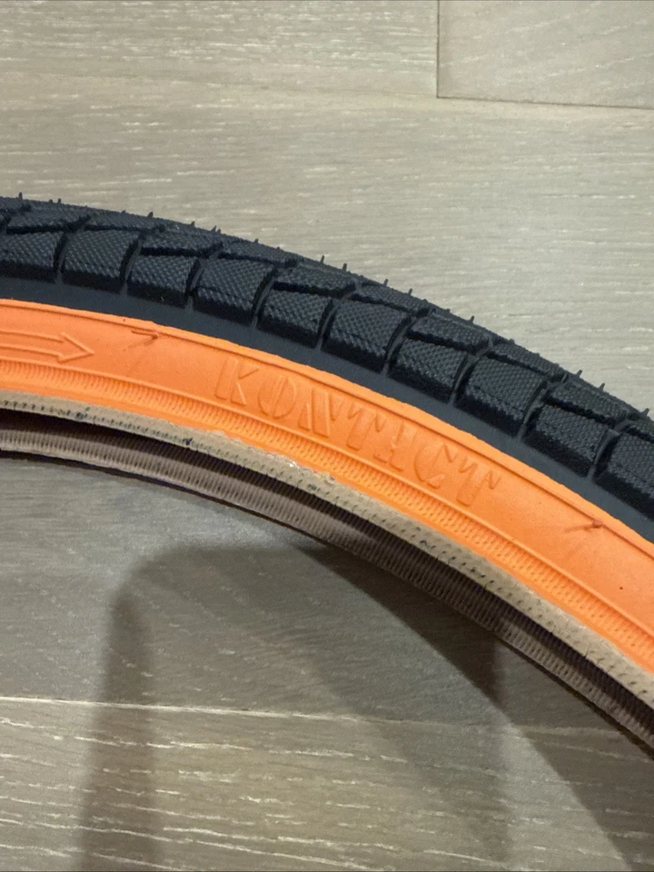 Новые велосипедные шины Kenda Kontact 20 дюймов BMX оранжевые черные 20x1,95 BMX - Изображение 2 из 4