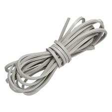 Flat Leather Cord 3.3 Yard 3mm Leather String Strips for DIY Crafts Grey
