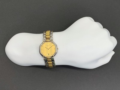 Vintage Christian Dior 45.204 Gold Silver 2 Tone 32mm Men's Quartz