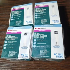 CVS Health True Metrix Blood Glucose Test Strips, 4, 60 Test Strips FREE~FAST 📭
