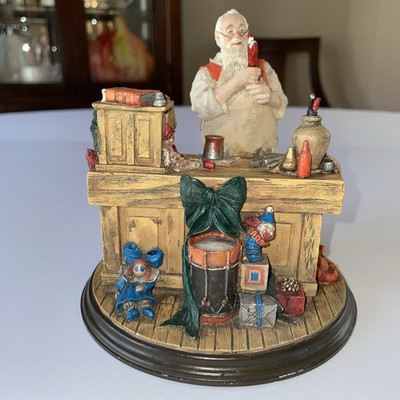 Christmas Norman Rockwell  Santa s Workshop  Heirloom Santa Collection Limited #