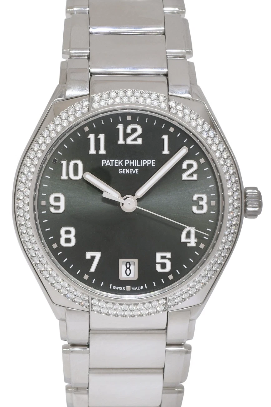Patek Philippe — Patek Philippe Twenty~4 Steel & Diamond Olive Green Watch BP ' 24 7300/1200A-011