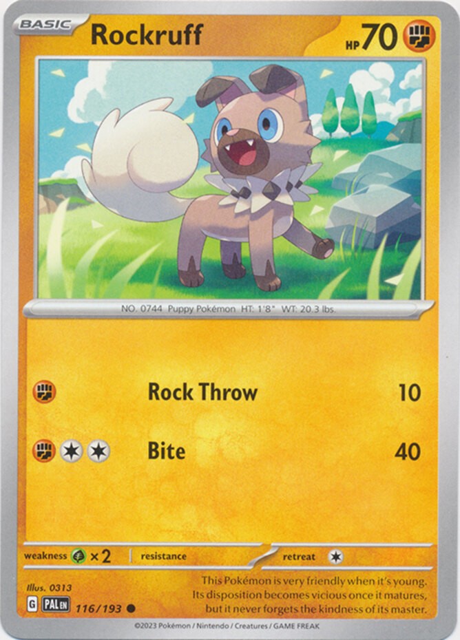 Rockruff - 116/193 - Common - Near Mint