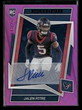 2022 Rookies & Stars Jalen Pitre Auto Purple /25 #186 RC ROOKIE