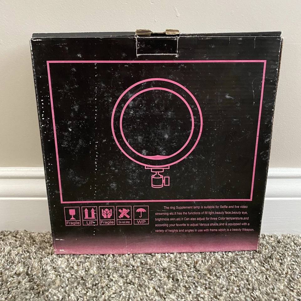 Used LED Ring Fill Light Multiple Color Temperature Lamp With Tripod USB Power - Image 2 of 4