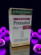 Natures Bounty Multivitamin Prenatal 60 Softgels  EXP 01/2027 