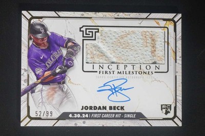 2024 Topps Inception Jordan Beck MLB First Milestones Auto Base /99 DZ1586
