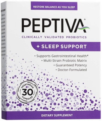 Peptiva 26 Billion CFU Probiotic and Sleep Support - 30 Count (Pack of 1) 