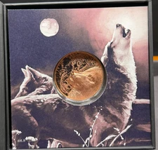 2021 Mongolia Mystic Wolf Ultra High Relief RD Copper Coin 50g ~ 5000 mintage