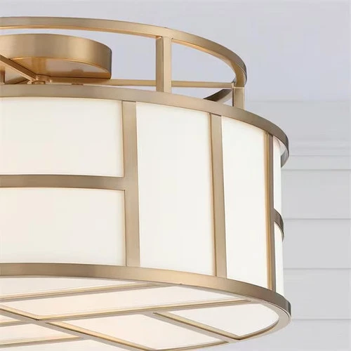 Libby Langdon for Crystorama Danielson 3-Light 17" Ceiling Light in Vibrant Gold - Picture 3 of 4