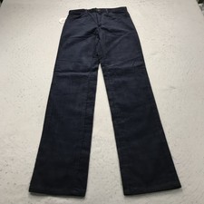 VINTAGE Lee Riders Corduroy Pants Mens 28x32 Blue Straight Ultra DEADSTOCK USA