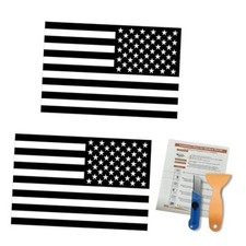 2PCS American Flag Car Rear Side Window Sticker Decals, Matte Vinyl 29x16In