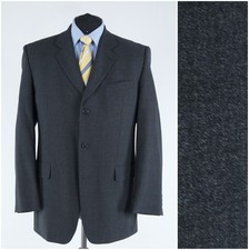 Mens Grey Blazer 46R US Size MEWA Wool Sport Coat Jacket