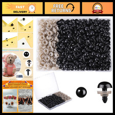 400pcs 12mm Black Safety Eyes with Washers for Crochet Amigurumi Dolls Toys