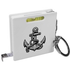 'Anchor and Rope' Keyring Tape Measure / Spirit Level Tool (KM00035975)