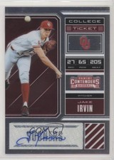2018 Elite Extra Edition College Ticket Signatures 71/99 Jake Irvin #JI Auto 2x4