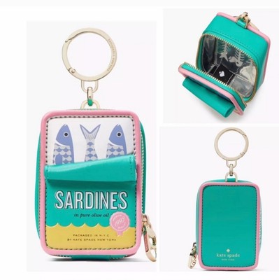 NWT Kate Spade Day Tripper Sardine Coin Purse Green Multi