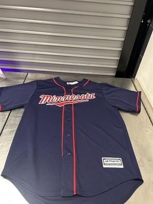 Minnesota Twins Majestic Cool Base Jersey Mens L Navy EUC USA 