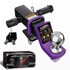 Autmatch Trailer Hitch Ball Mount 2 Ball Fits 2 Receiver 2 Drop Purple