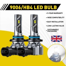 2x 9006/HB4 LED Bulbs 6500K White Light Headlight Fog Daytime Running Lamps Uk