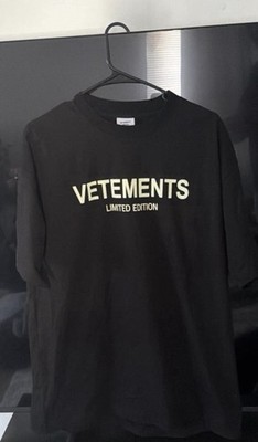 Vetements Limited Edition Logo T Shirt In Black Sz L