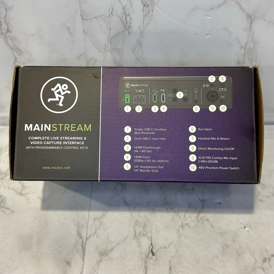 New Mackie MainStream Complete Live Streaming &Video Capture Recording Interface - Image 3 of 4