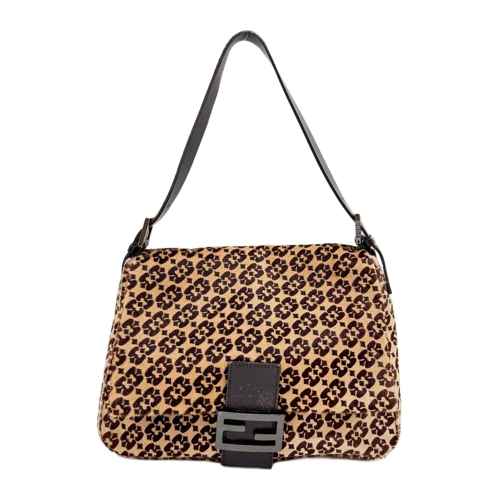 Fendi — FENDI Mamma Baguette Brown Pony Hair Shoulder Bag