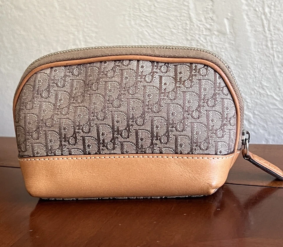 Bolso de Cosméticos CHRISTIAN DIOR Vintage Lona Marrón Foto 2 de 4