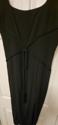 Robe Noire Donna Ricco - Taille 8P (petite) - Sans Manches - Occasion Très Bon état