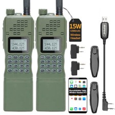 2X BAOFENG AR152 15W WALKIE TALKIE LONG RANGE DUAL BAND U/VHF TWO WAY RADIO KIT