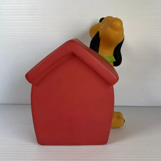 Vintage Disney Pluto with Doghouse Bone and Bowl Bank with Original Coin Seal - Image 4 of 4