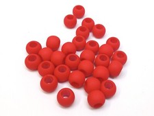 100 pcs. Red Matte Ball Spacer Beads - 10mm - 4.7mm Large Hole - Fit Paracord