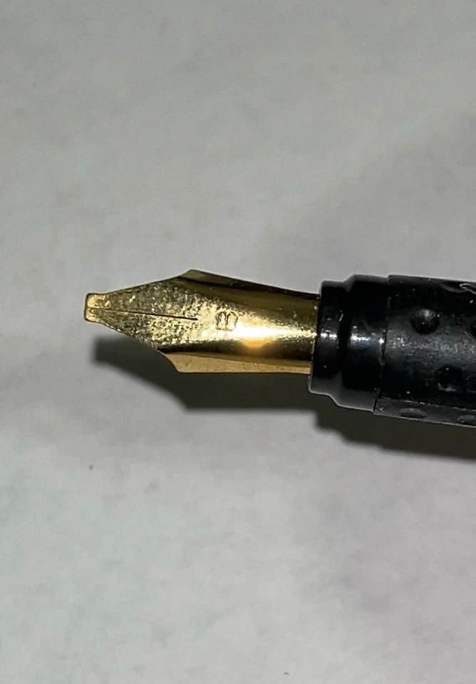 Pluma de caligrafía Staedtler vintage dorada, plumín en caja... Foto 4 de 4