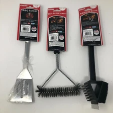 FAMILY MAID 3 Piece Grill Tool Set (3-In-1 BBQ Grill Brush,Grill Cleaner,Turner)