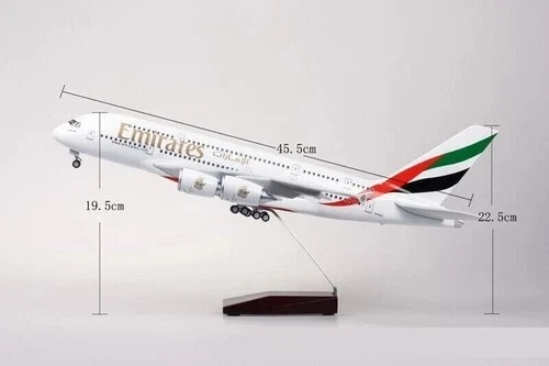 1/160 Scale A380 Airplane Resin Model LED Light Simulation Passenger Aircraft - Image 4 of 4