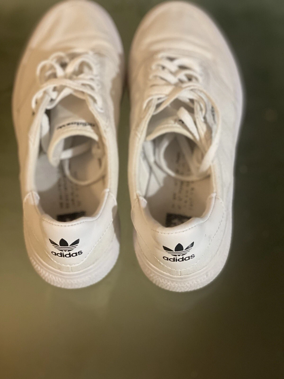 Adidas Original 3MC scarpe da ginnastica basse in tela B22705 triple bianche UK6 5 ottime