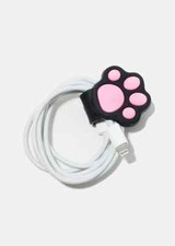 Official Key Items Tech Cable Organizer Wrap Tie Tidy Cord Belt Black Paw New