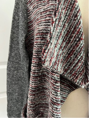 Lucky Brand Sweater Womens Large Gray Cardigan Long Sleeve Boho Fuzzy Pockets - Picture 9 of 14