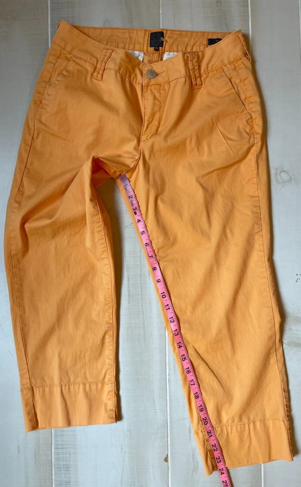 Jag Slim Fit Naranja Dorado Crop Capri Pantalón Talla 10 Mujer 24" Entrepierna Foto 3 de 4