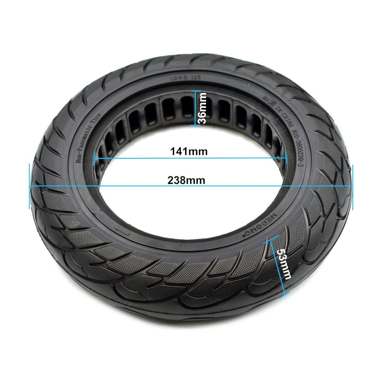 PNEUMATICI 10 X RUOTE ANTIFORATURA 10” GOMME PIENE