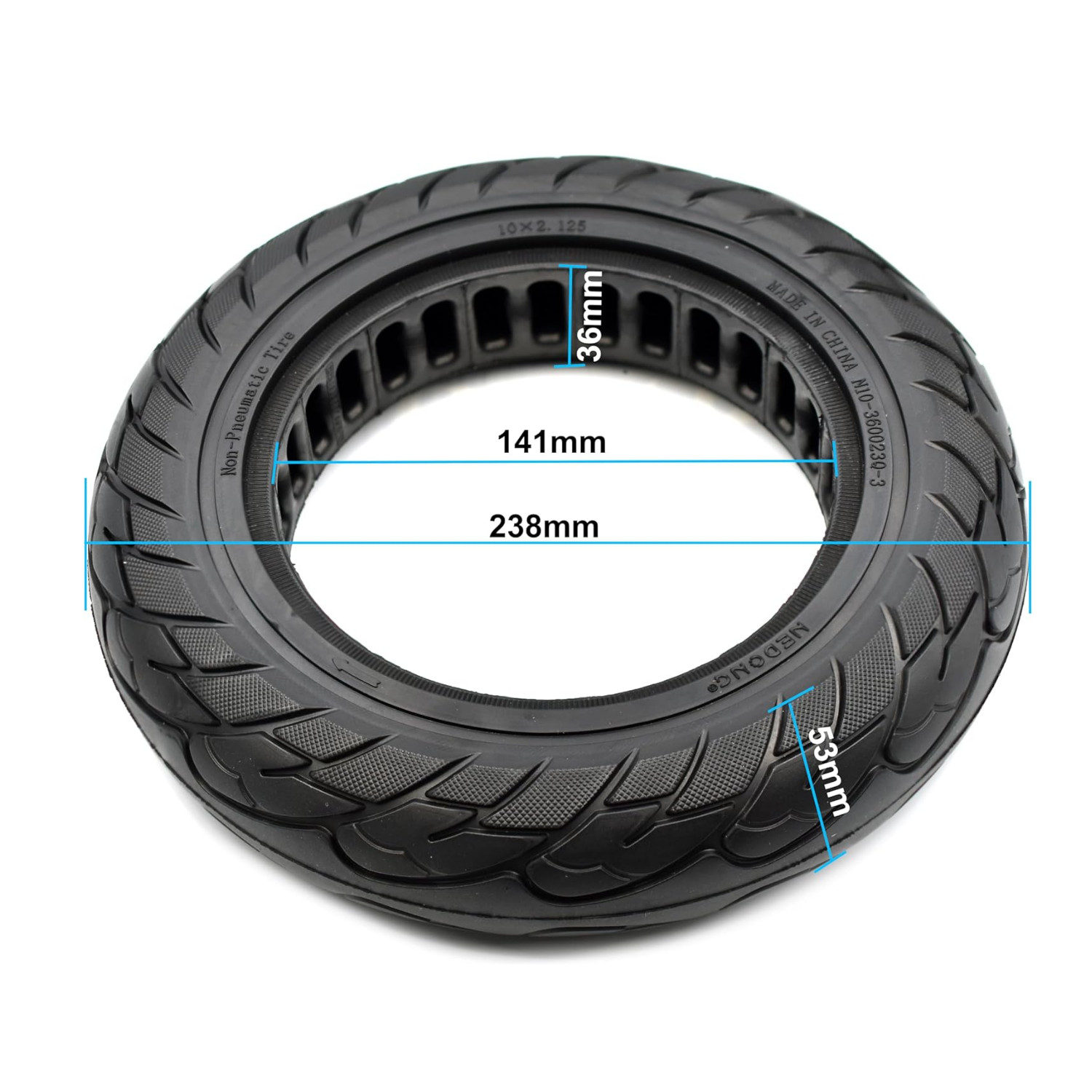 2 PNEUMATICI 10 X 2.125 RUOTE ANTIFORATURA 10” GOMME PIENE MONOPATTINO ELETTRICO foto 5