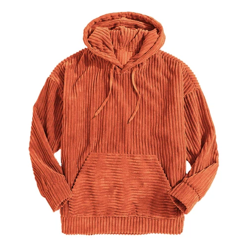 Herren Cord Bluse Hoodie Tops Training Freizeit Kapuze Mantel Pullover Sweatshirts - Bild 17 von 32