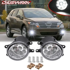 Pair LED Fog Lights For Toyota Venza 2009-2014 Fog / Driving Light Driver Side
