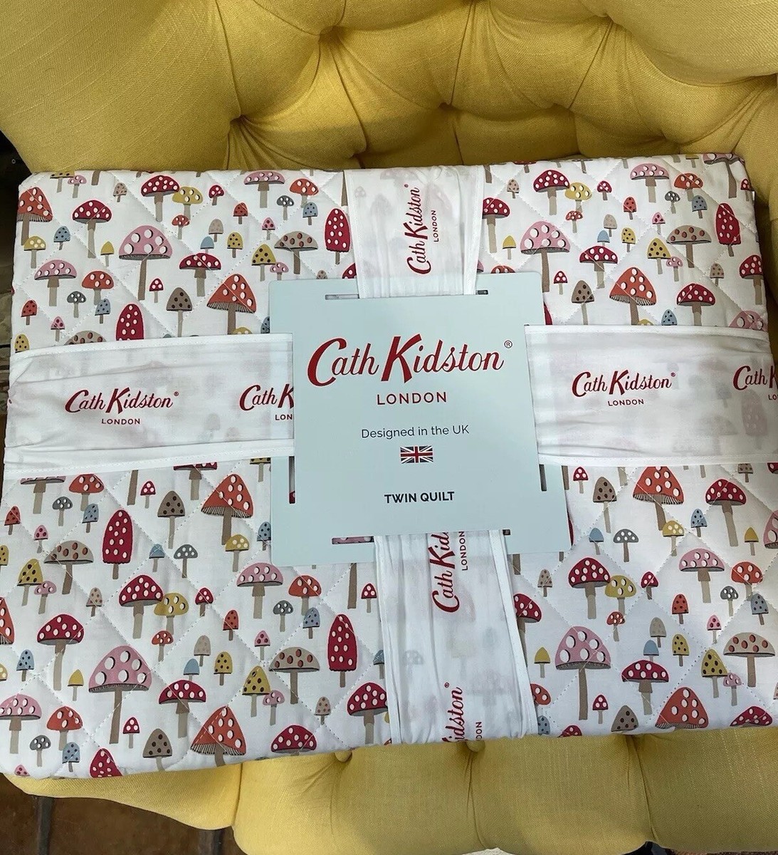 Cath Kidston London Mushroom Print Twin Quilt The Magic Garden