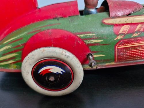 VINTAGE WELLS-BRIMTOY CLOCKWORK RACING CAR WITH FIXED KEY - Picture 6 of 11
