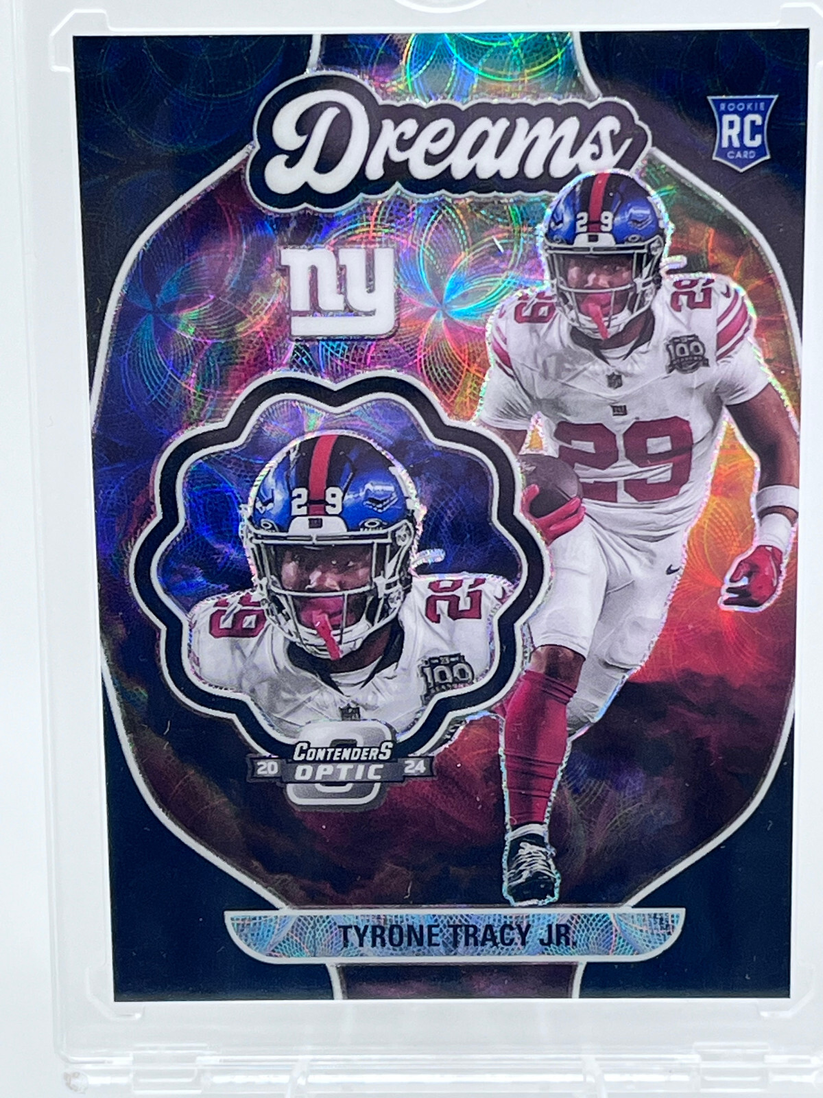 Tyrone Tracy Jr. 2024 Panini Contenders Optic Dreams #D-TTJ Black Scope /25