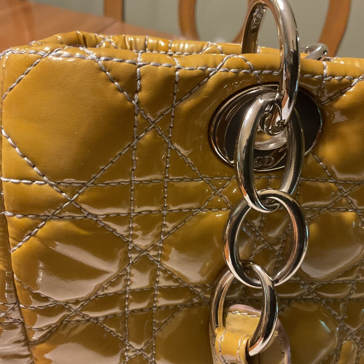 Christian Dior Cannage Yellow Patent Soft Leather Shopping Christian Dior Cannage Yellow Patent Soft Leather Shopping